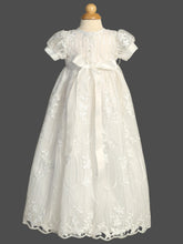 Rhea Baby Girl Baptismal Lace Gown | Blush Kids